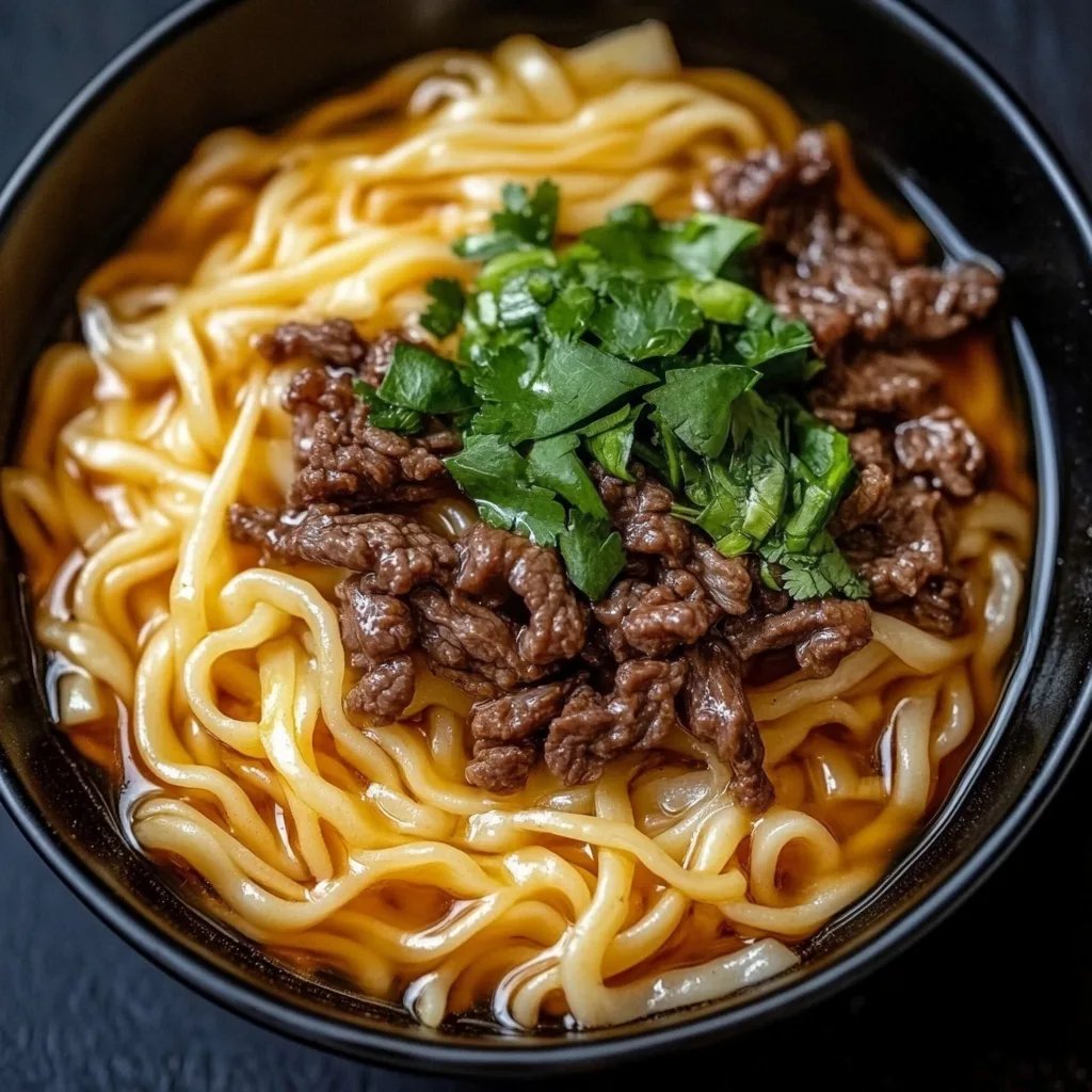 Mongolische Hackfleisch Nudeln