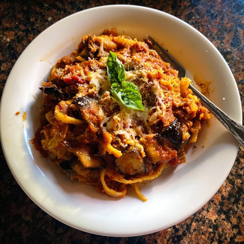 Internationale Küche Italienische Pasta alla Norma