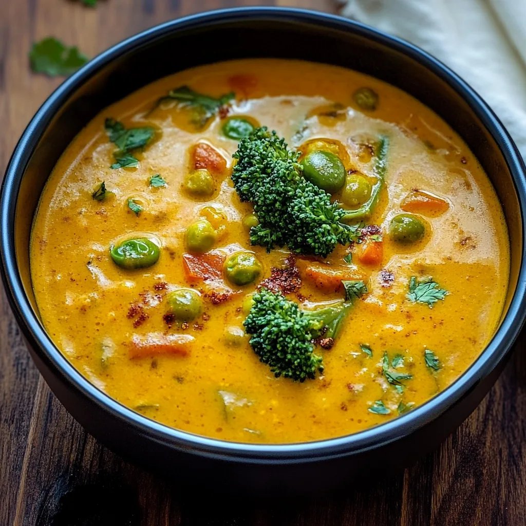 Brokkolicurry mit roten Linsen