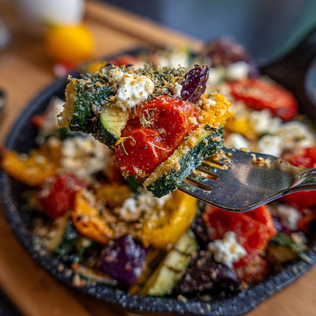 Gesund & Leicht Mediterrane Gemüsepfanne mit Feta