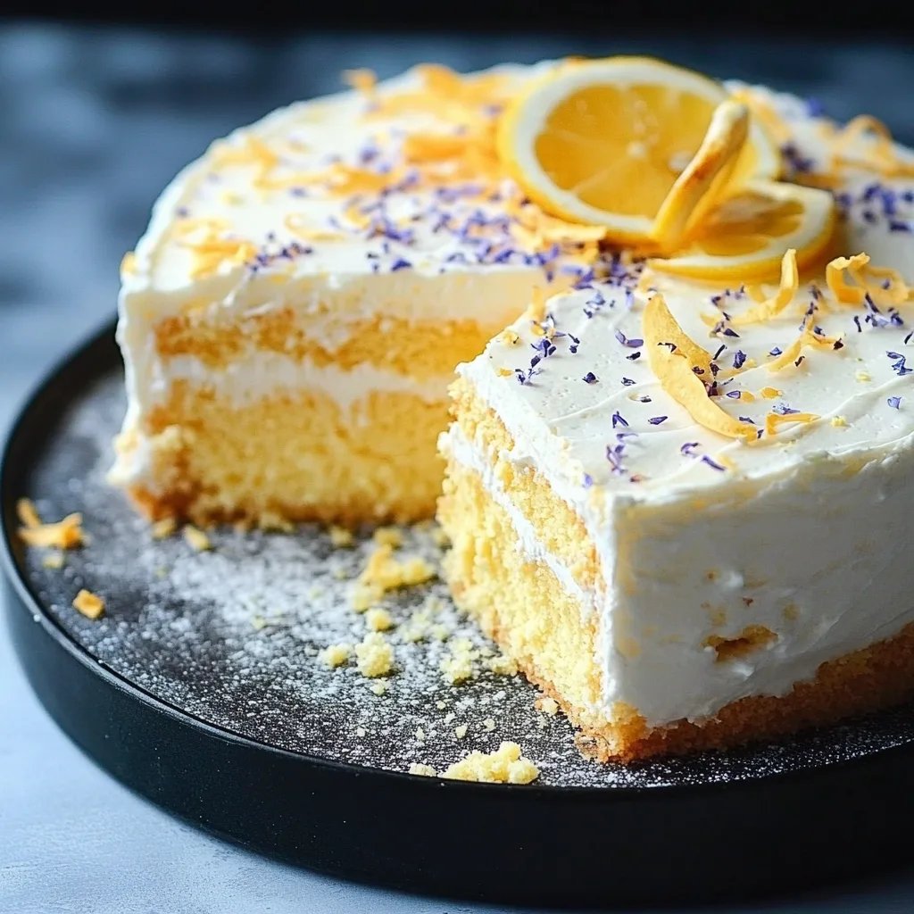 Super saftiger Zitronen-Mascarpone Kuchen