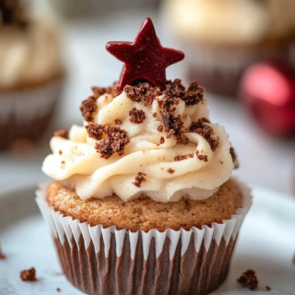 Bratapfel-Cupcakes mit Spekulatius-Cremetopping