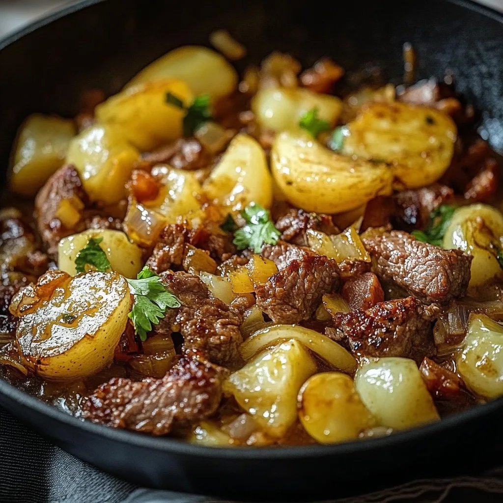 Herzhafte Spitzkohl-Kartoffel-Pfanne mit Hackfleisch