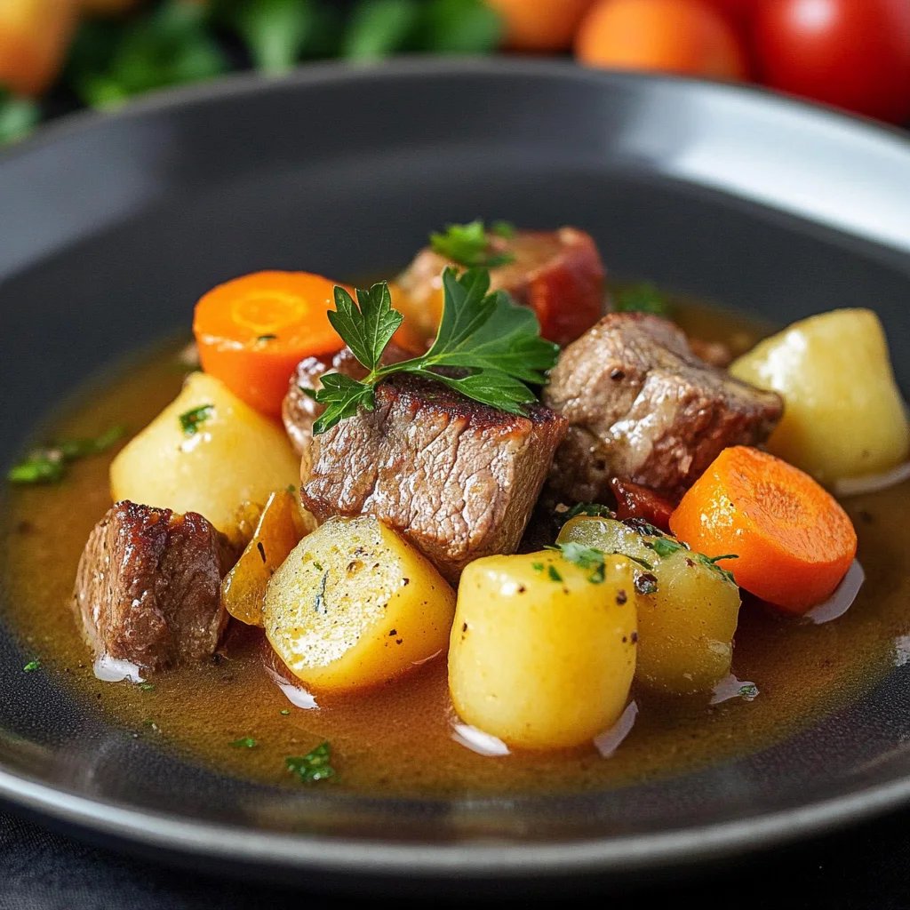 Kartoffel-Möhren-Eintopf mit Rindfleisch