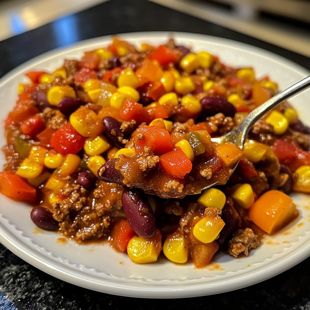 Chili sin Carne mit Mais