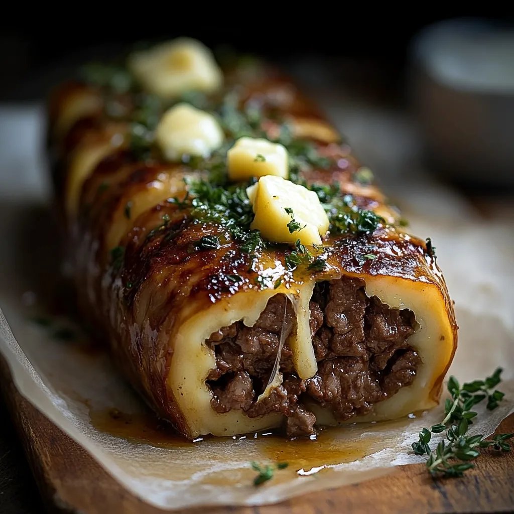 Hackfleisch-Käse-Rolle