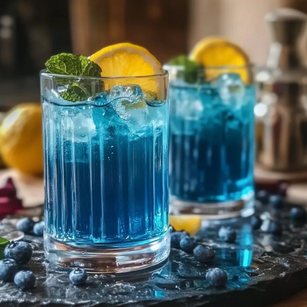 Blue-Lagoon-Limonaden- und Ananas-Mocktail