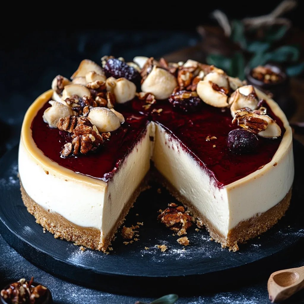 Risalamande-Käsekuchen mit Glühweinglasur