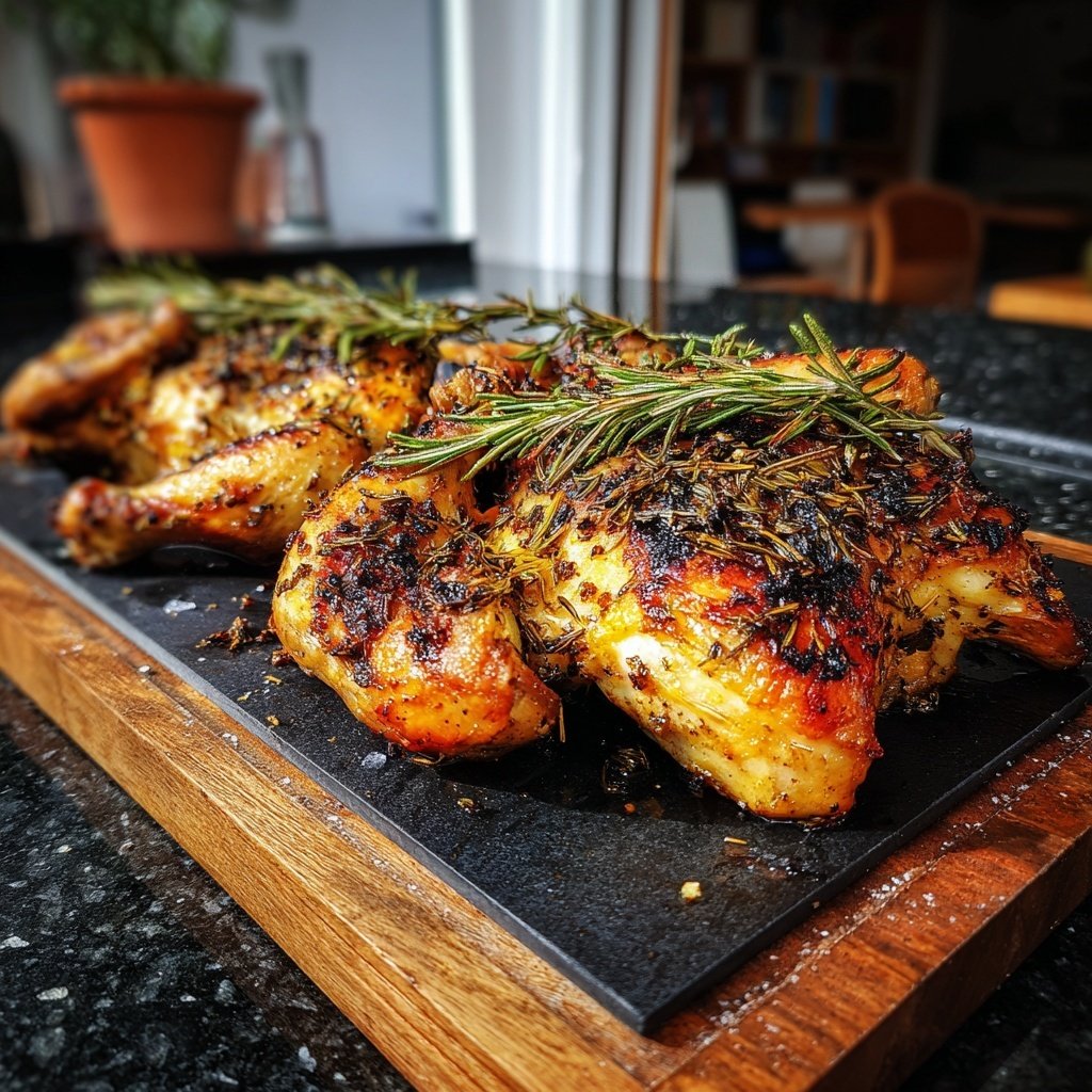 Gegrilltes Zitronen Hähnchen Mit Rosmarin