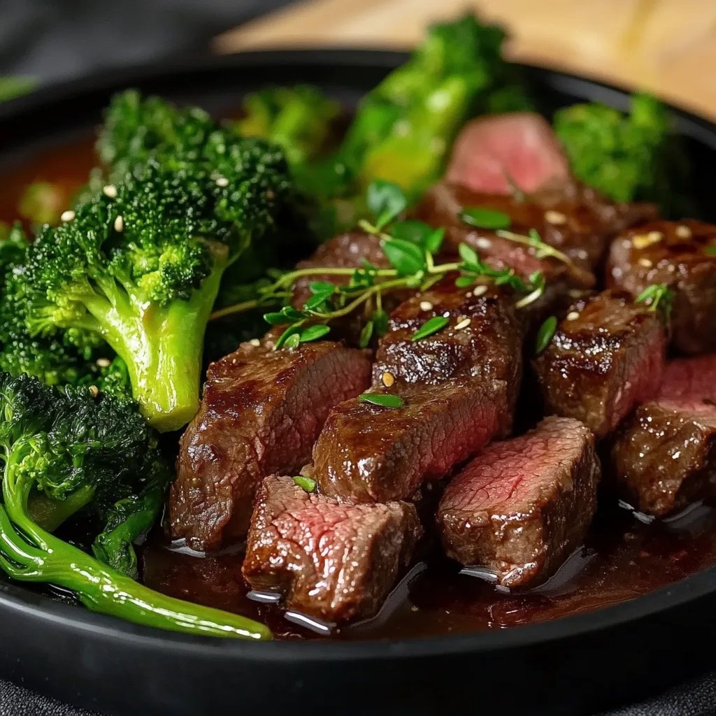 Rindfleisch und Brokkoli